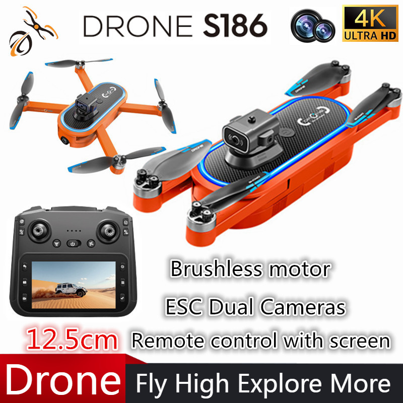 Drone Camera With Gimbal - 2025 S186 Drone Professional 4K HD