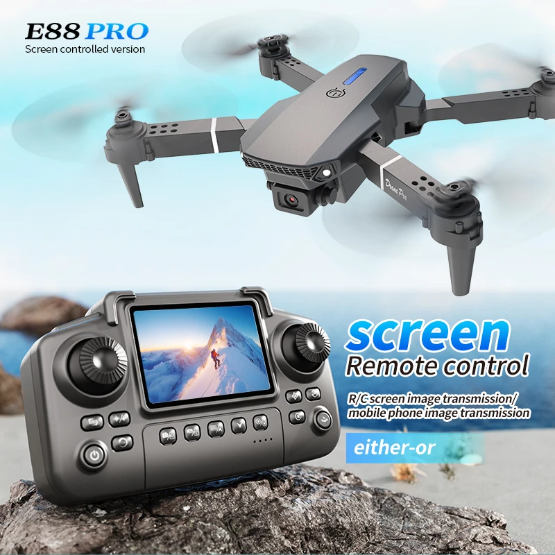 Drone Camera Hd - Professional E88 PRO Drone with screen