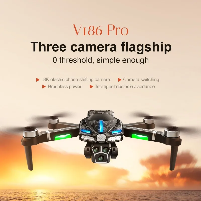 New V186 Pro Drone Professiona - Drone Camera With Gimbal recension och pris