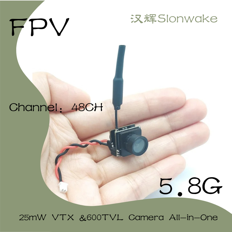 Slonwake 5.8G 48CH 25mW FPV VT - Drone Camera Wide Angle recension och pris