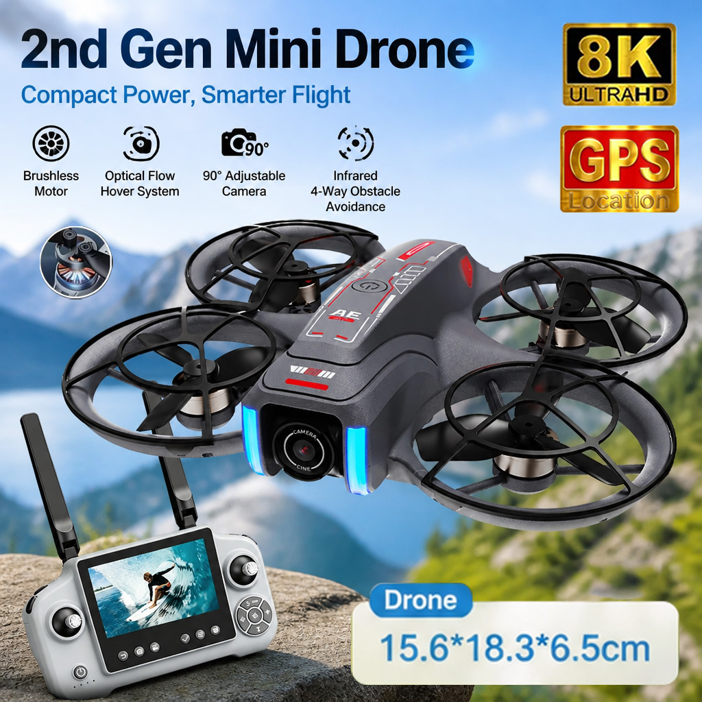 New 2nd AE21 GPS Drone Profess - Drone Camera Night Vision recension och pris