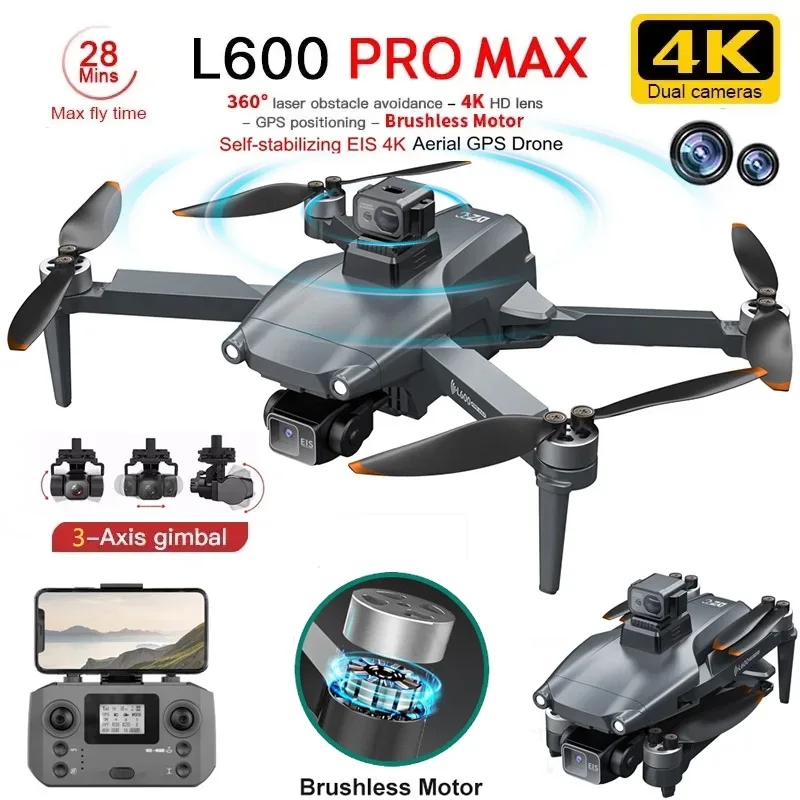 L600 PRO MAX GPS Drone Profess - Drone Camera With Gimbal recension och pris
