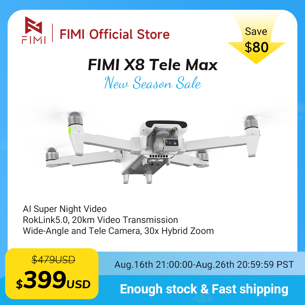 FIMI X8 Tele Max Drone 1/2-inc - Drone Camera Wide Angle recension och pris